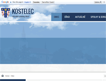 Tablet Screenshot of obec-kostelec.cz